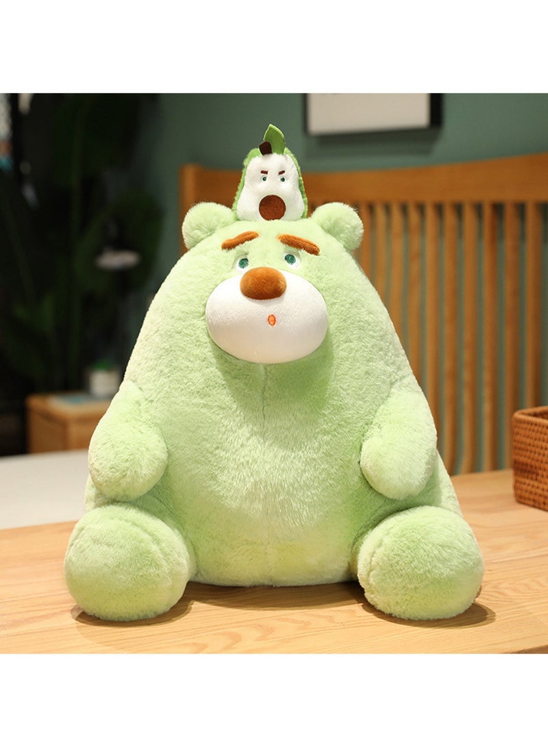 30 CM Cute Cartoon Bear Plush Toy Soft Stuffed Doll For Girls And Boys All Ages Gift（Green） - Image 3